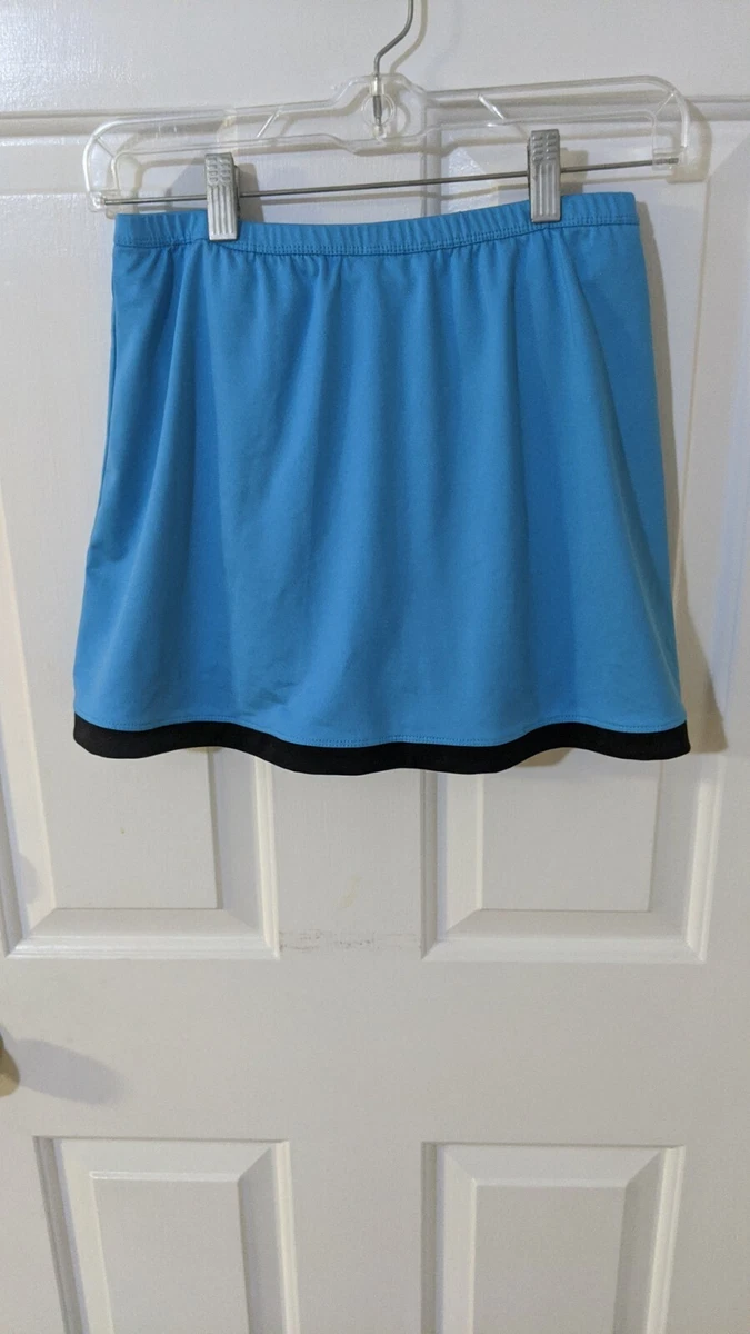 Skort De Tennis Bollé Femme Taille M - Blanc Avec Liseré Bleu - Polyester Élastique - Occasion Très Bon État