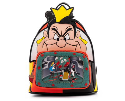 Loungefly Alice in Wonderland Queen of Hearts Villains Scene Mini Backpack Amazon.com: Loungefly Disney Villains Scene Series Queen of  main image 3