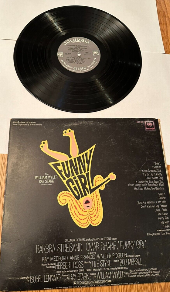 FUNNY GIRL SOUNDTRACK VINYL LP OMAR SHARIF BARBRA STREISAND BOS 3220 eBay