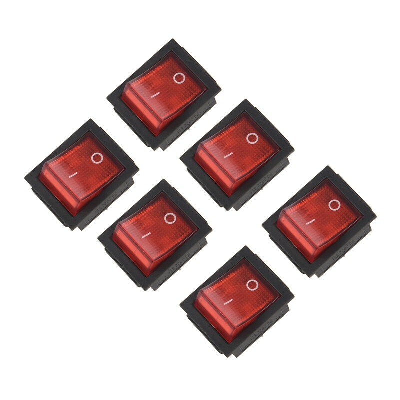 2X Red Light Illuminated 4 Pin DPST ON/ Snap in Rocker Switch 16A 20A 250V AC 2X Red Light Illuminated 4 Pin DPST ON/ Snap in Rocker Switch 16A 20A 250V AC
