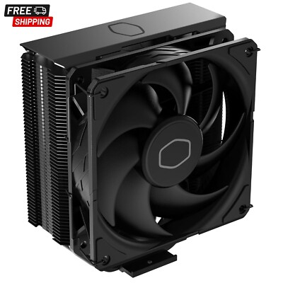 Cooler Master Hyper 212 Black Edition CPU Air Cooler, Silencio FP120 Fan, 4 CDC