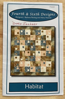 Fourth & Sixth Designs HABITAT Quilt Sewing Pattern For Multiple Sizes