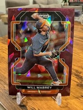 2022 Panini Prizm #PDP168 Will Mabrey Burgundy Prizm Rookie RC #/23 SSP 🔥📈
