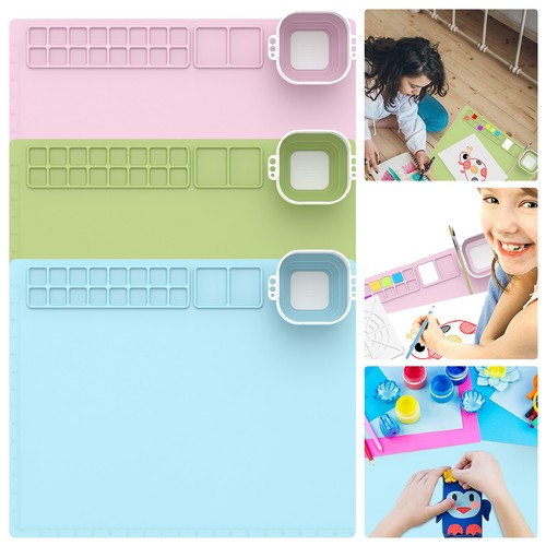 Silicone Painting Mat 20 x 16 inch Large Silicone Artist Mat with Paint