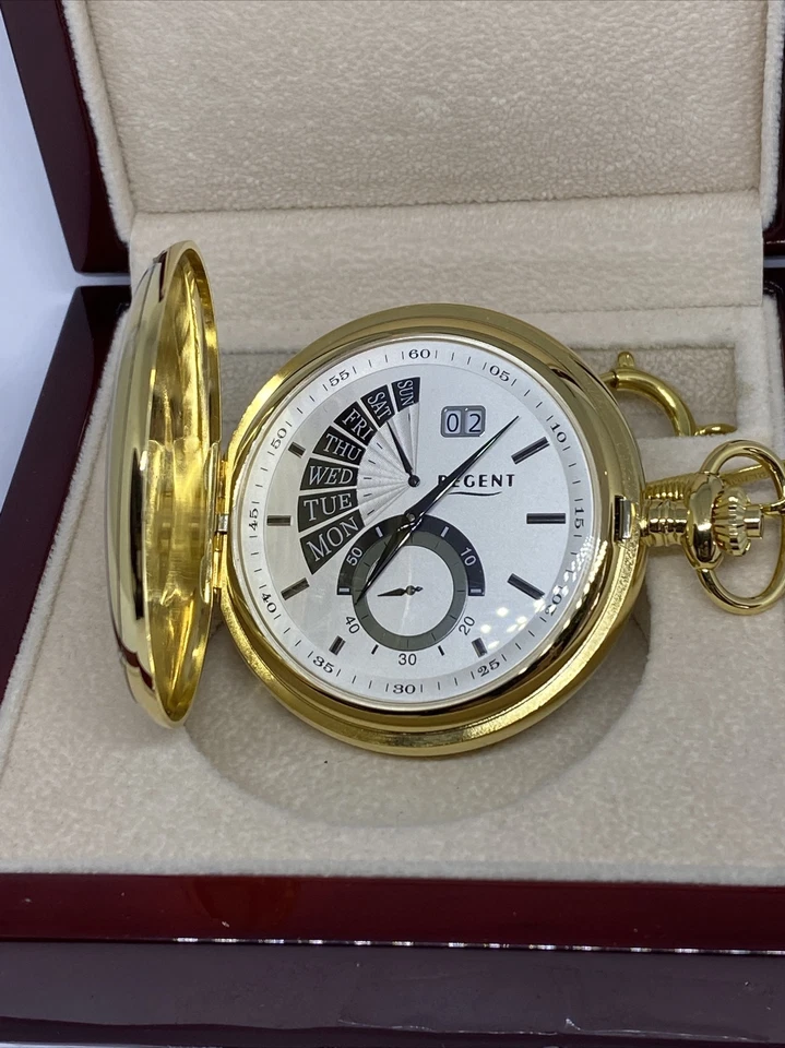 Regent 11370100 Gold Analog Stainless Steel Silver Dial Quartz Watch BW100 - Image 2 of 4