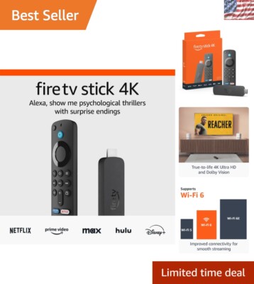 Amazon Fire TV Stick 4K with AI Search, Wi-Fi 6 & Xbox Gaming - 1.5M+ Titles