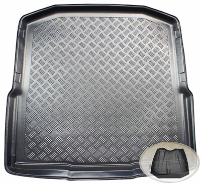 Z334438 Gerippte Kofferraumwanne + Klett-Netz für Skoda Octavia Combi G-TEC 3 5E