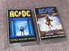 AC/DC Hard Rock Cassette lot: Blow Up Your Video, Who Made Who