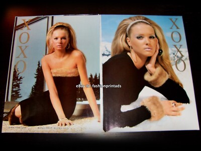 vintage XOXO 8-Page PRINT AD Fall 2000 SHARON VAN DER KNAAP pretty blonde