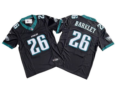 NWT Saquon Barkley #26 Eagles FUSE Green/Black/White Sewn Stitched Jersey S-XXL