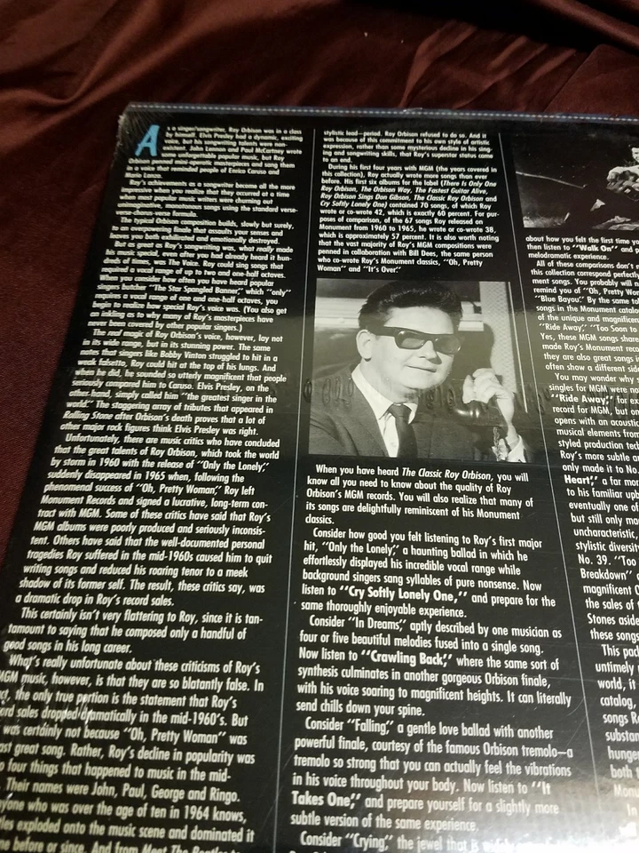 ROY ORBISON Classic 1965-68 Rhino vinyl LP! New and sealed, ships fast. - Image 4 of 4