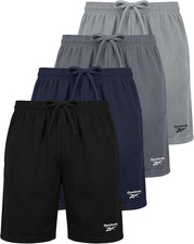 4 Pack: Boys Athletic Mesh Shorts Basketball Soccer Running Gym Sports Workou