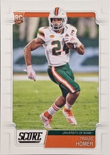 2019 Score #418 Travis Homer Miami Hurricanes RC