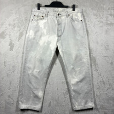 Vintage 90s Levis 501-0657 Gray Cloud Wash Jeans Made in USA Button Fly 36x27