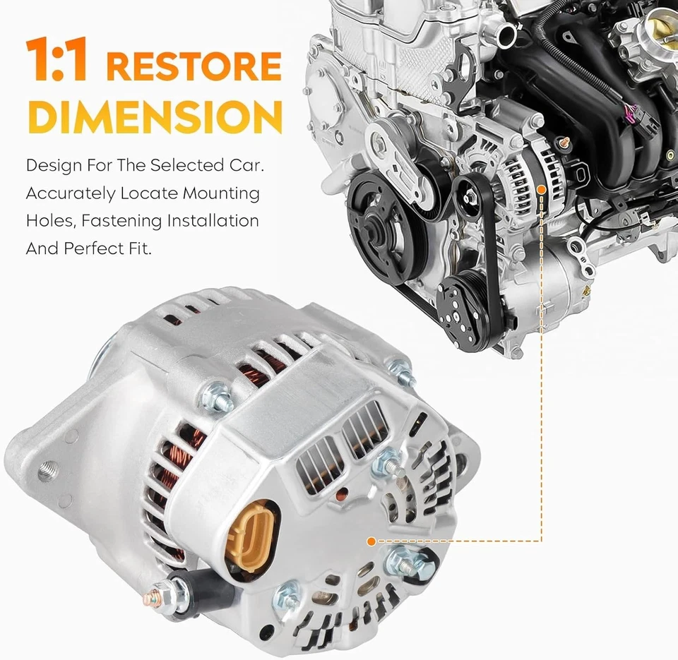 全新 Alternator 适用于 Suzuki Esteem 1.8L 1999 2000 2001 2002,Suzuki Sidekick 1... — 第 4/4 张图片