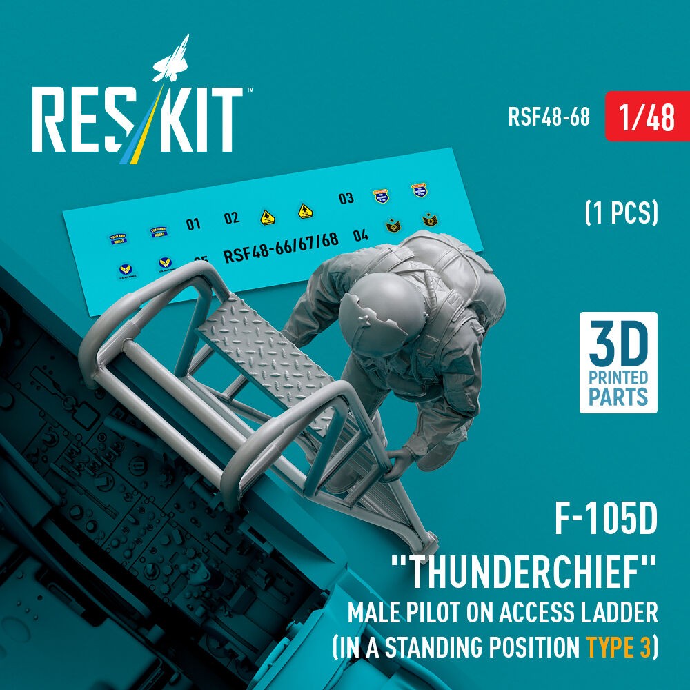 ResKit RSF48-0068 1:48 F-105 Thunderchief Male Pilot on Access Ladder