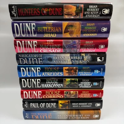 Dune Series, Lot of 9 Brian Herbert Hard Cover Books Hardcover HC DJ - Image 1 of 4