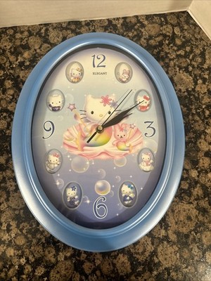 Hello Kitty Large Vintage 2000 Analog Wall Clock Blue - Sea Shell, Dear Daniel