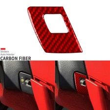 Red Carbon Fiber Co-pilot Side Window Lift Switch Cover For Corvette C4 1991-93