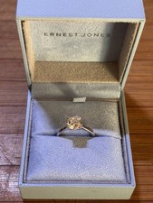 Ernest Jones 9ct White Gold Solitaire Round Diamond Ring Size R 