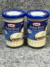 Lot 2 Kraft Roka Blue Cheese Spread 5 Oz Jar x2 Best By June 2025 Cheese Ball
