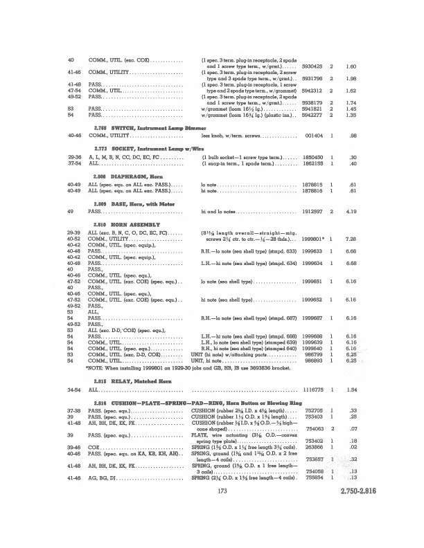 Chevrolet Master Parts Book 1954 1953 1951 1951 1950 1949 1947 1946 Chevy Foto 2 de 4