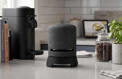 Sockel bzw. Halterung für Amazon Echo Studio 1. Gen mit Kabelaussparung