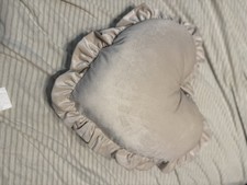 Demdaco Taupe Grey Heart Shaped Plush Throw P...
