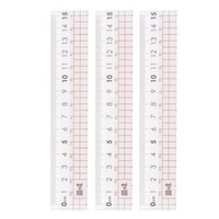 3Stk Gerades Lineal 15Cm Metrisch Klar Schachbrett Design Helles Rosa