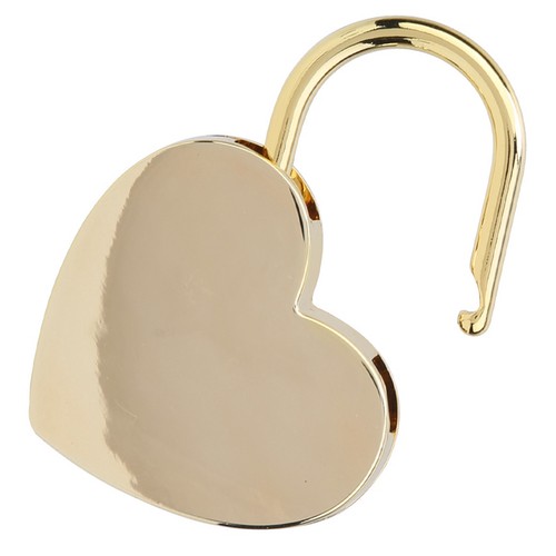 1 Set Heart Lock Metal Padlock Craft With Key 45x59mm(Imitation Gold) - Picture 11 of 22