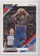 2019-20 Panini Donruss Press Proof Purple 58/199 Thon Maker #61 5l1