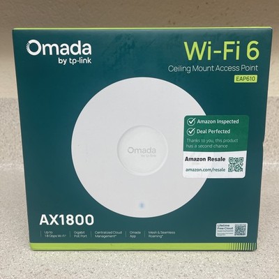 TP-Link EAP610 Wi-Fi 6 AX1800 Ceiling Access Point | Omada New/Open Box