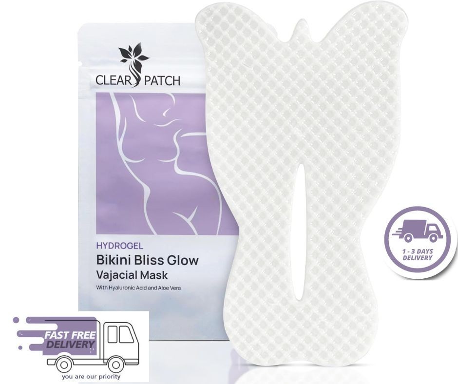 Bikini Line Bliss Glow Vajacial Hydrogel Mask Aloe Razor Bump Relief Free P&P