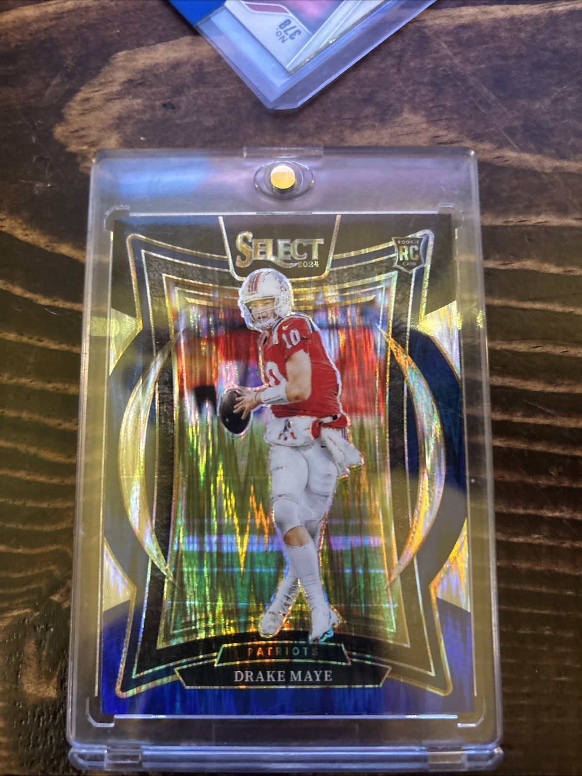 Drake Maye 2024 Select #27 Black & Blue Shock Prizm RC New England Patriots-NFL