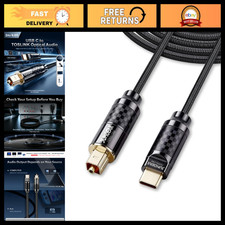 USB C to Optical Audio Cable, Type-C to SPDIF Toslink Cord, Unidirectional 6ft