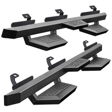 Running Boards for 2018-2025 Wrangler JL 4 Door Carbon Steel Black Side Steps