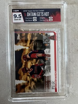 2019 Topps Series 2 烈火 Ohtani Gets Hot #367 HGA 9.5
