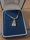 Vintage 1997 10K Gold & Rubies Coca-Cola Employee Service Award Pendant 15 YR