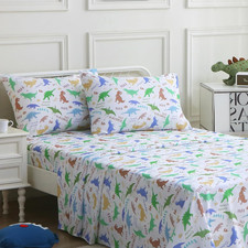 Cool Dinosaur Twin Sheet Set for Boys - Soft, Fade-Resistant Bedding 3-Piece