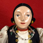 Vintage 1930s Great Depression Era WPA Female Doll Labeled Mexican 9.5" As Is — photo 3