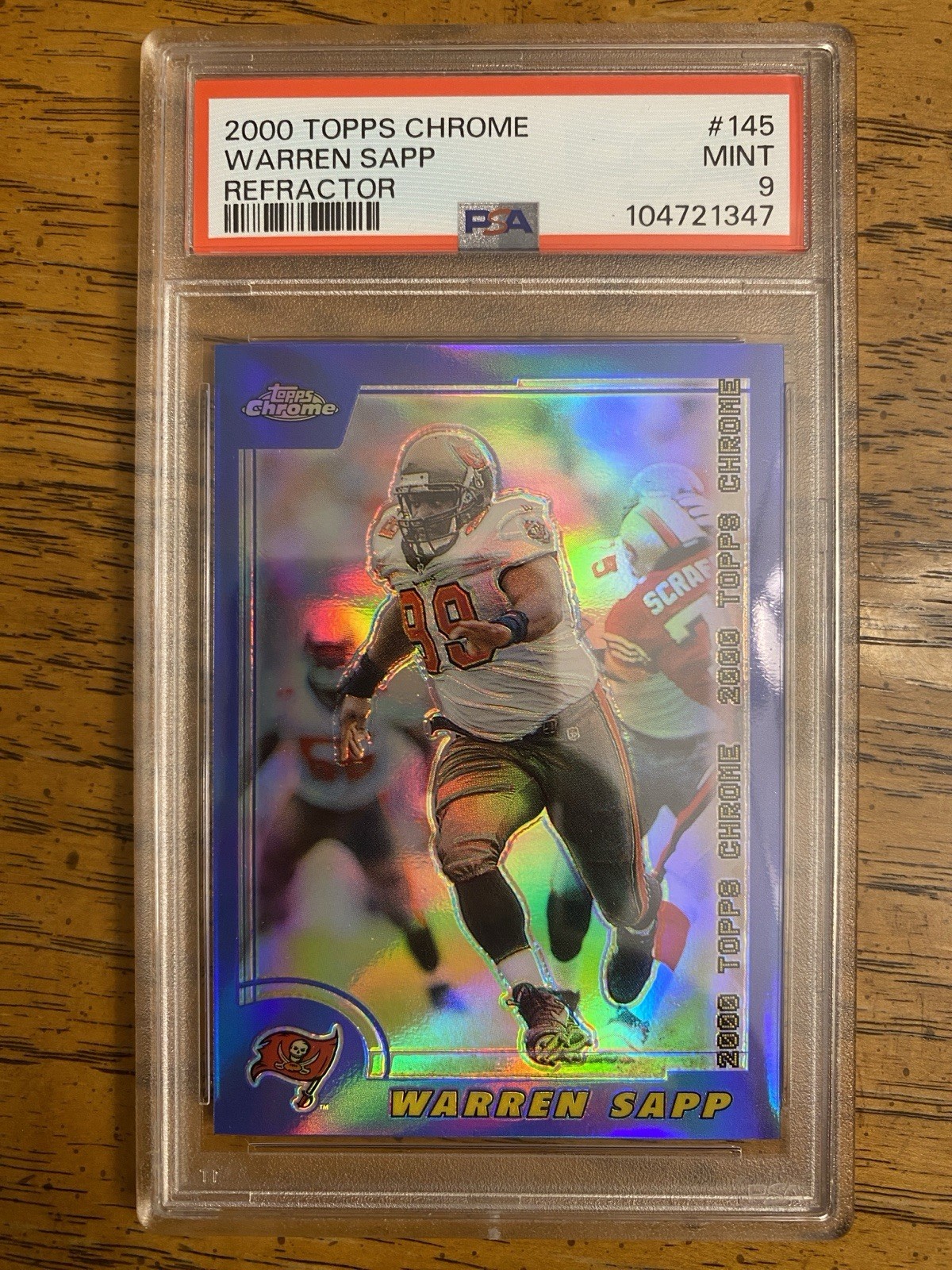 2000 Topps Chrome #145 Warren Sapp Refractor PSA 9 Mint