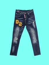 Dsquared2 Jeans Jeans Slim 42 W28 Elasticizzato Blu Lavato Italia Originale *TOP*