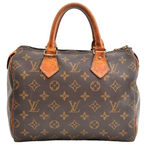 Authentic Louis Vuitton Monogram Speedy 25 Boston Hand Bag M41528 LV AD268