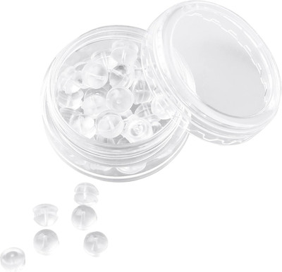 Rubber Earring Backs Soft Clear Earring Backings for Studs Hypoallergenic Silico