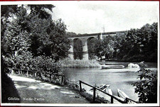 AK Postkarte,  Ansichtskarte, Görlitz, Neiße-Partie + Briefmarke Hindenburg 6 Pf