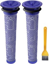 2x Filter f&uuml;r Dyson V6 V7 V8 DC58 DC59 DC61 Staubsauger, waschbar + B&uuml;rste
