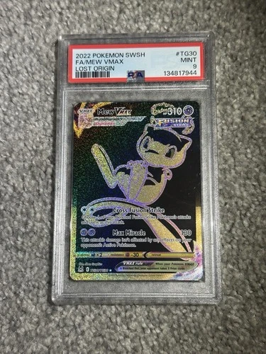 2022 Pokemon Sword & Shield Lost Origin Mew VMAX Full Art PSA 9 Mint #TG30 Card