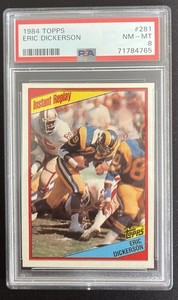 Eric Dickerson Rookie Instant Replay PSA 8 - 1984 Topps Football #281