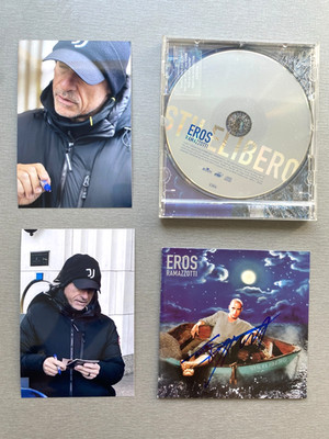 Eros Ramazzotti in-person signed CD cover autograph + photo