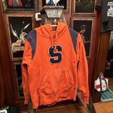 Vintage Syracuse University Nike Center Swoosh Orange Color Block Y2K Hoodie Sm